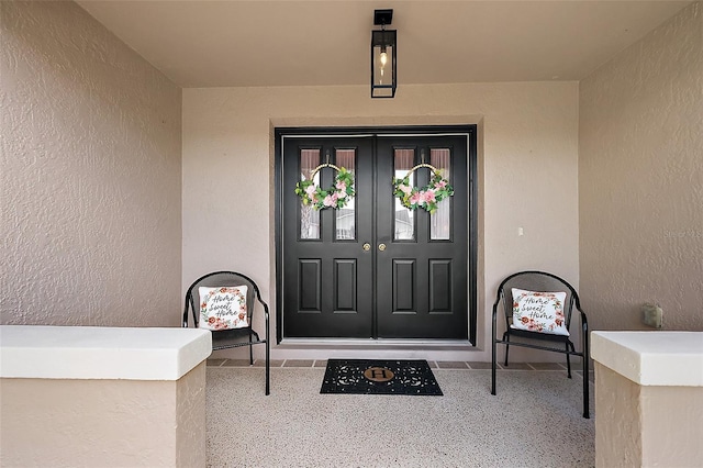 1309 Corona Ave, The Villages, FL 32159 - property entrance with stucco siding and french doors