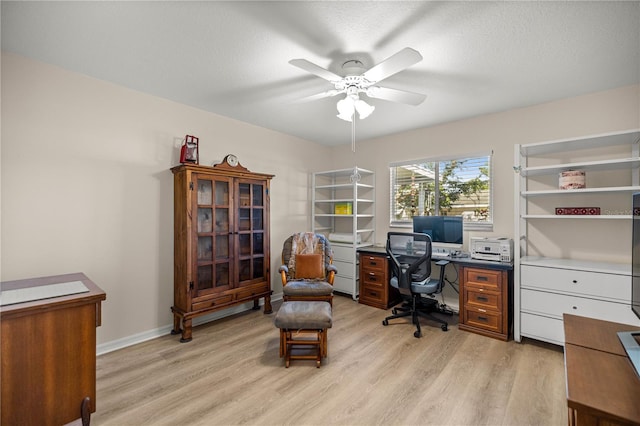 17970 SE 102nd Ct, Summerfield, FL 34491 - office space with ceiling fan and light wood-style flooring