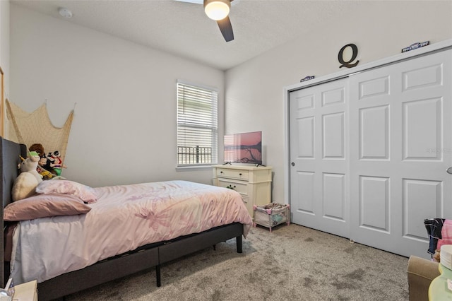 3467 Buoy Cir, Winter Garden, FL 34787 - bedroom featuring carpet, a closet, and ceiling fan