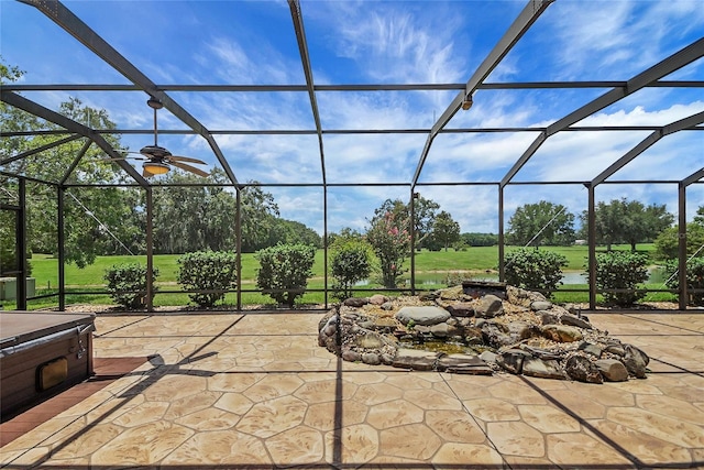 2880 Manor Downs, The Villages, FL 32162 - view of patio / terrace with a lanai