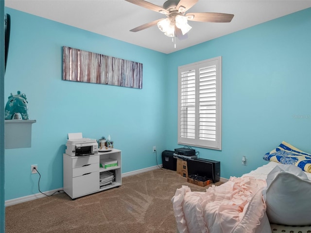 2710 Lilyturf Ct, Tavares, FL 32778 - carpeted bedroom featuring baseboards and ceiling fan