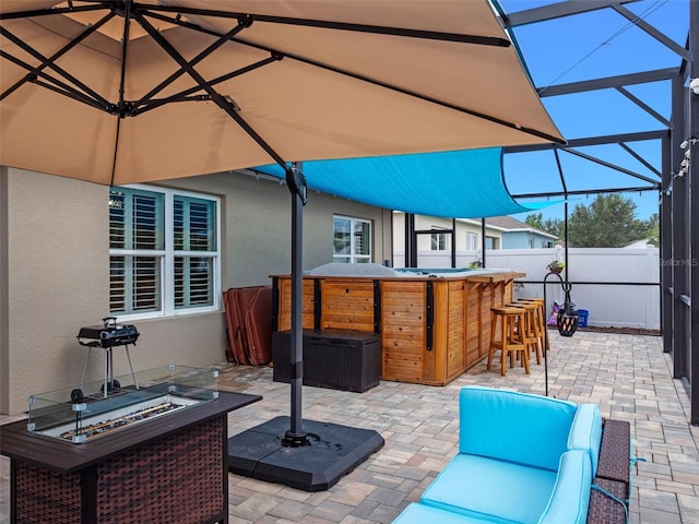 2710 Lilyturf Ct, Tavares, FL 32778 - view of patio / terrace with a lanai