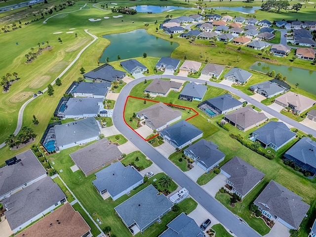 6295 Danielson Loop, The Villages, FL 32163 - aerial view of residential area featuring a large body of water and a golf course