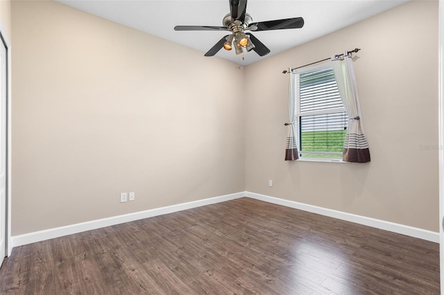 1892 Sanderling Dr, Clermont, FL 34711 - unfurnished room featuring wood finished floors and a ceiling fan