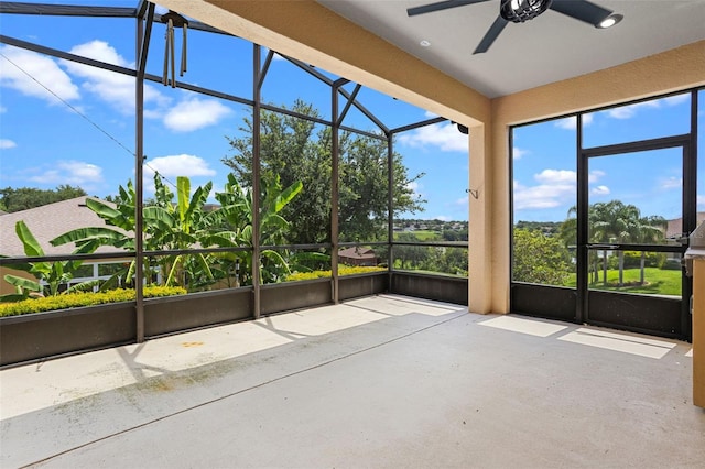 1892 Sanderling Dr, Clermont, FL 34711 - unfurnished sunroom with a ceiling fan