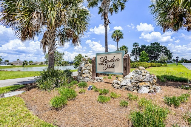5778 Henry Loop, The Villages, FL 32163 - community sign featuring a water view