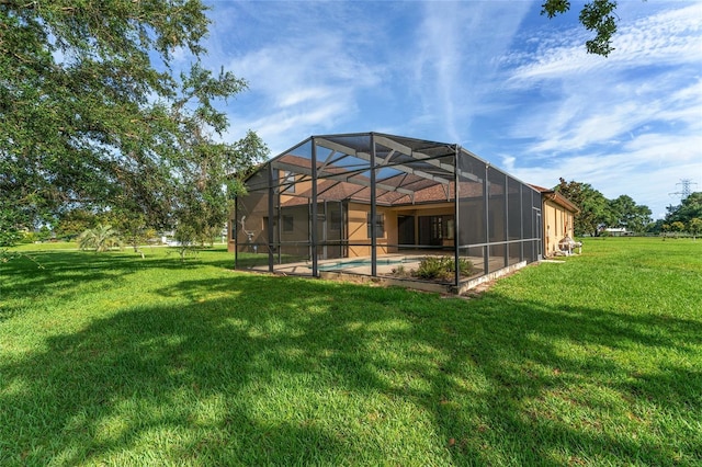 21312 Marsh View Ct, Clermont, FL 34715 - rear view of property featuring a yard and an outdoor pool