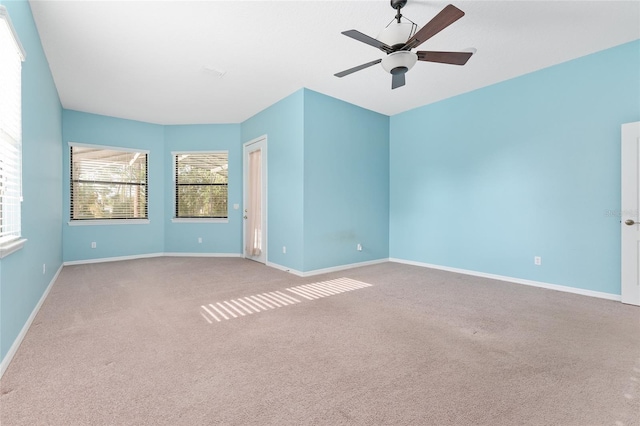 21312 Marsh View Ct, Clermont, FL 34715 - carpeted empty room with baseboards and ceiling fan