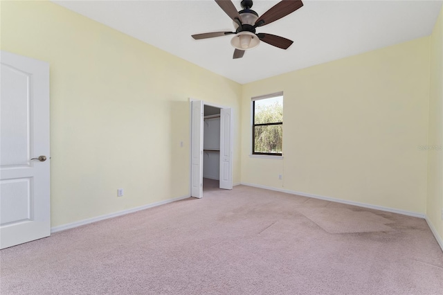 21312 Marsh View Ct, Clermont, FL 34715 - unfurnished bedroom featuring light carpet, ceiling fan, and a closet