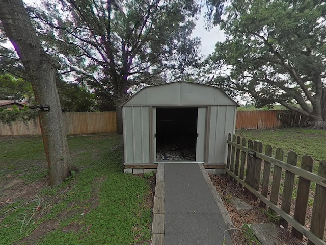 1610 Williams Ave, Eustis, FL 32726 - view of shed featuring a fenced backyard