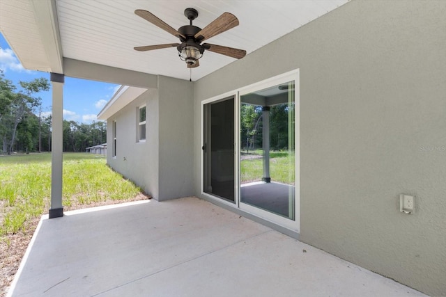 8641 N Stern Way, Citrus Springs, FL 34434 - view of patio with ceiling fan
