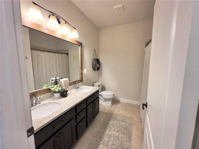 384 Summer Squall Rd, Davenport, FL 33837 - full bathroom featuring tile patterned flooring, double vanity, and a shower with shower curtain