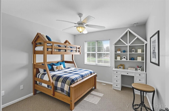 15604 Starlite St, Clermont, FL 34714 - bedroom featuring light colored carpet and a ceiling fan