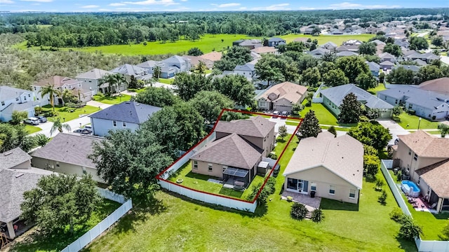 15604 Starlite St, Clermont, FL 34714 - aerial view of residential area with property boundaries highlighted