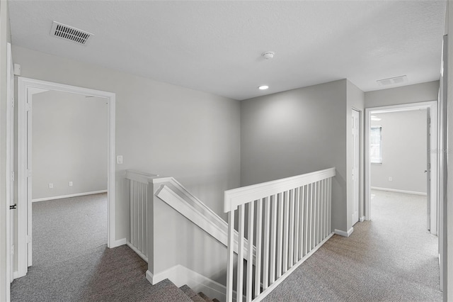 15604 Starlite St, Clermont, FL 34714 - hall featuring an upstairs landing, carpet floors, and recessed lighting