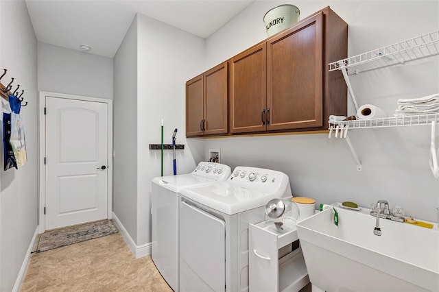 3681 Arlington Ridge Blvd, Leesburg, FL 34748 - laundry room with cabinet space and washer and dryer