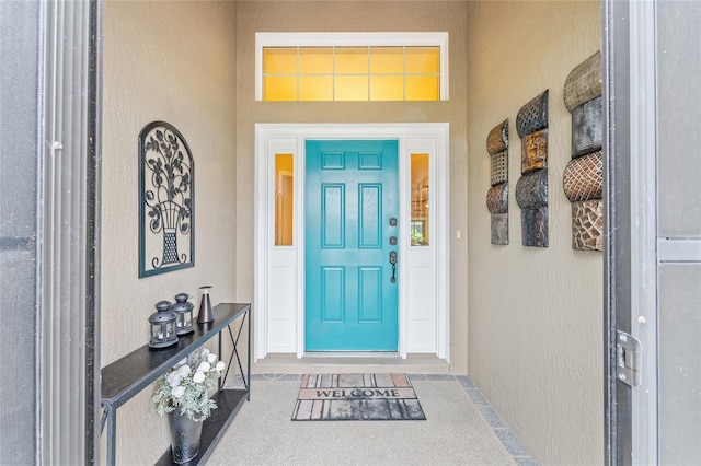 3750 Raspberry Ct, The Villages, FL 32163 - entrance foyer with a textured wall