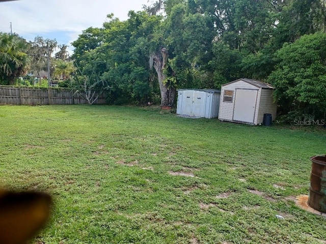 505 Richard St, Leesburg, FL 34748 - view of yard featuring a storage unit