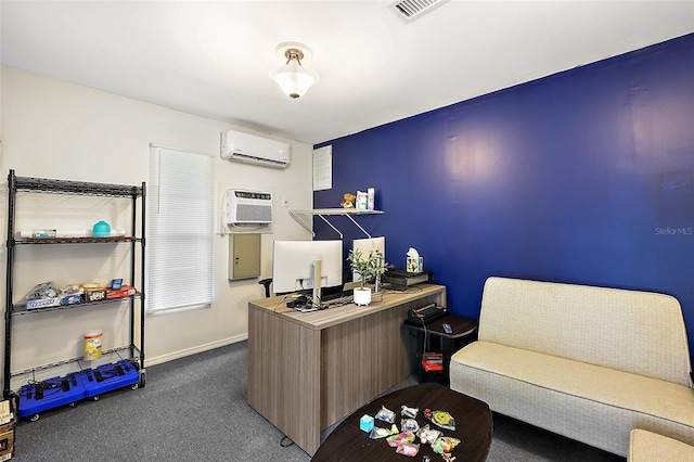 600 W Oak Terrace Dr, Leesburg, FL 34748 - home office with a wall mounted air conditioner and a wall unit AC