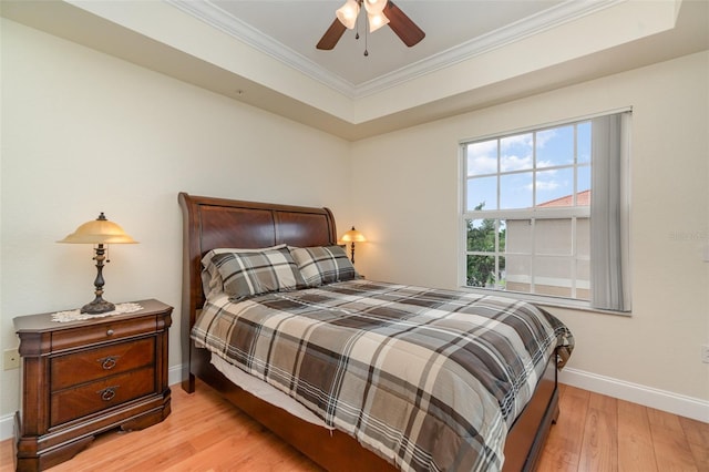 9025 Colby Dr Unit 2121, Fort Myers, FL 33919 - bedroom with light wood finished floors, crown molding, and ceiling fan