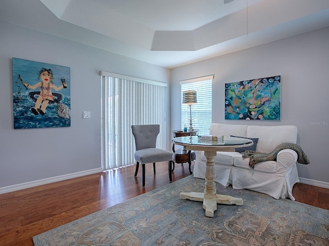 1982 Eldridge Loop, The Villages, FL 32162 - living area featuring baseboards and wood finished floors