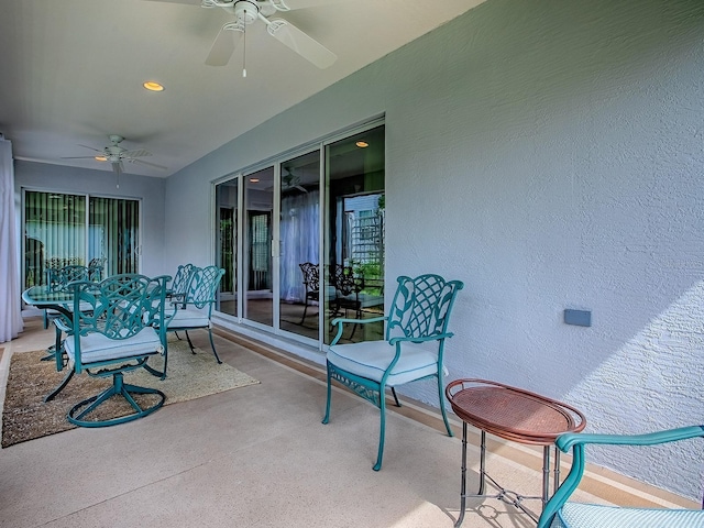 1982 Eldridge Loop, The Villages, FL 32162 - view of patio / terrace with ceiling fan