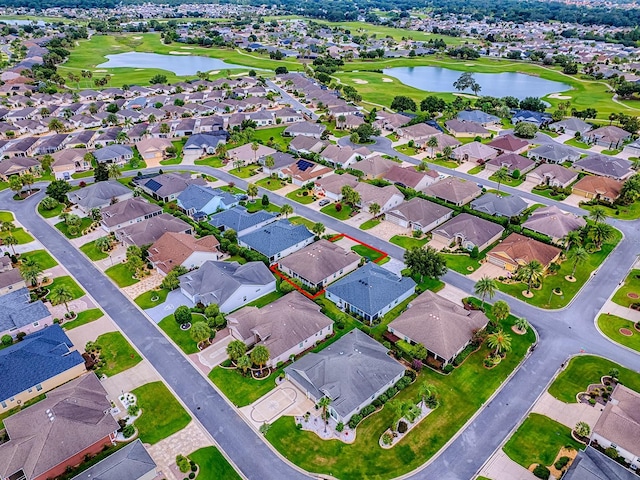1982 Eldridge Loop, The Villages, FL 32162 - aerial perspective of suburban area featuring a nearby body of water and a golf club