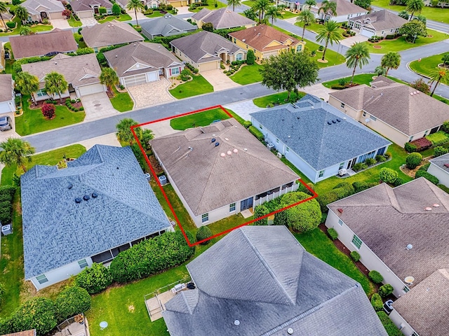 1982 Eldridge Loop, The Villages, FL 32162 - aerial view of residential area with property boundaries highlighted