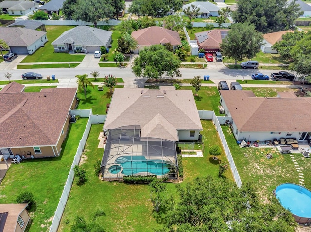 1216 Cheshire St, Groveland, FL 34736 - aerial perspective of suburban area featuring a pool