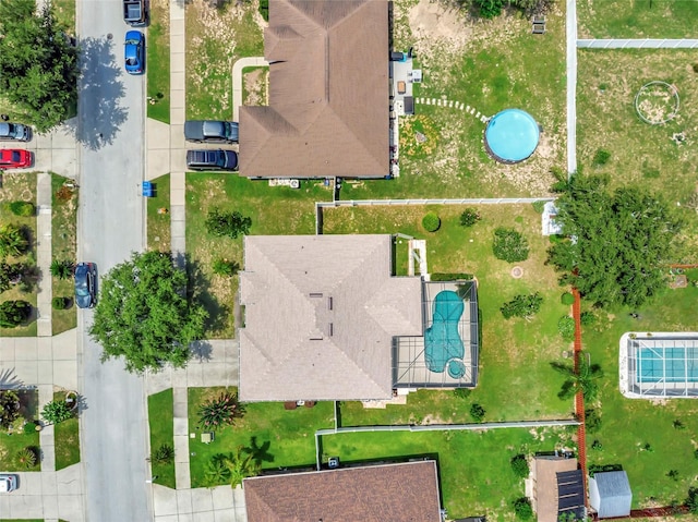 1216 Cheshire St, Groveland, FL 34736 - drone / aerial view of a pool