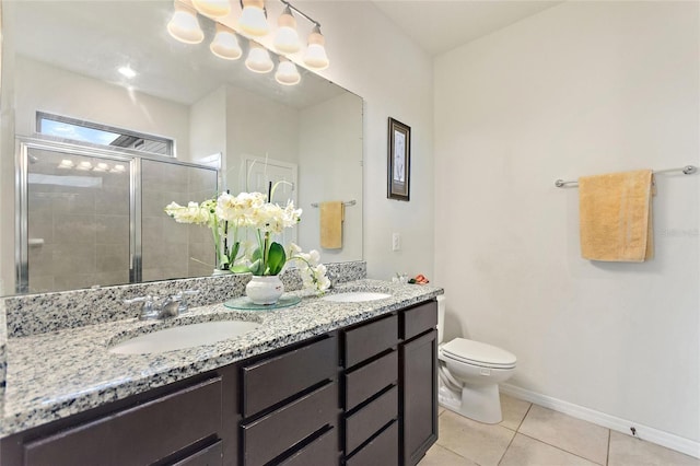 120 Citrus Isle St, Davenport, FL 33837 - full bathroom featuring double vanity, tile patterned floors, and a stall shower