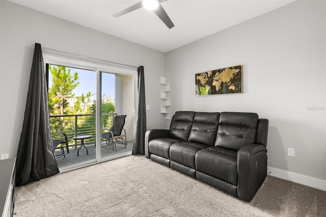 2163 White Feather Loop, Oakland, FL 34787 - living area featuring carpet floors and ceiling fan