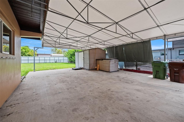 138 W 52nd St, Hialeah, FL 33012 - garage with a storage shed