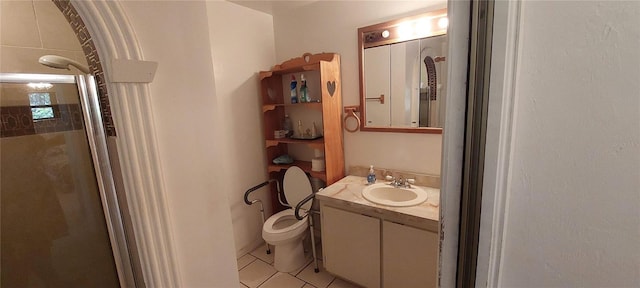 13420 Debbie Ln, Clermont, FL 34715 - full bath featuring vanity, tile patterned floors, and a shower stall