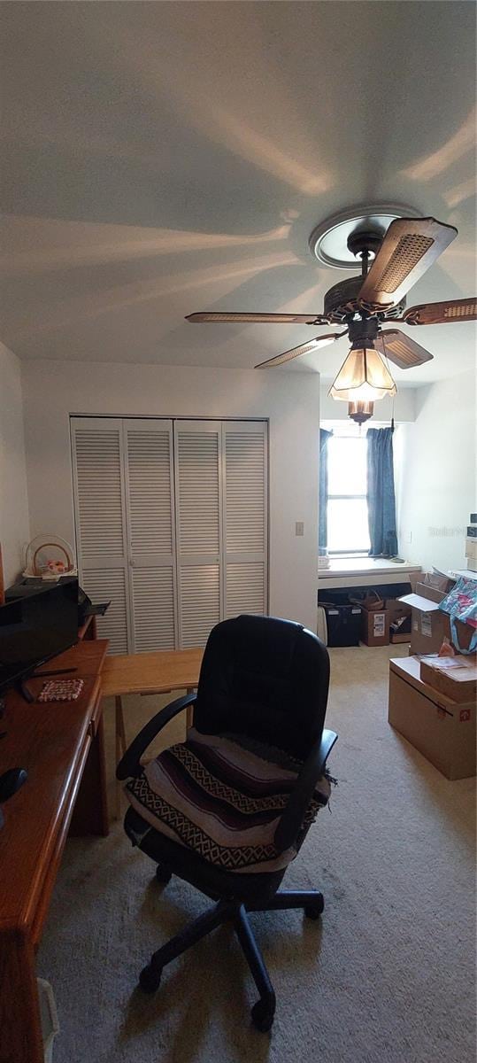 13420 Debbie Ln, Clermont, FL 34715 - office space with carpet flooring and a ceiling fan