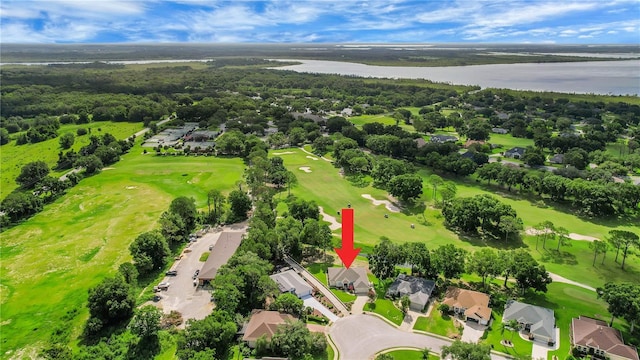 5349 Grove Mnr, Lady Lake, FL 32159 - aerial view of residential area featuring a nearby body of water and a local golf course