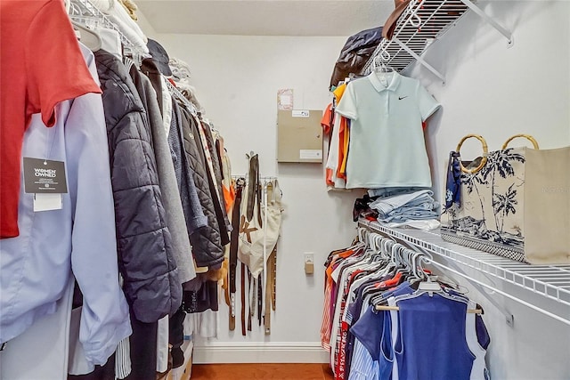 5349 Grove Mnr, Lady Lake, FL 32159 - walk in closet featuring wood finished floors