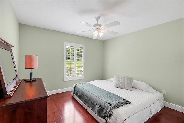 5349 Grove Mnr, Lady Lake, FL 32159 - bedroom with wood finished floors and a ceiling fan