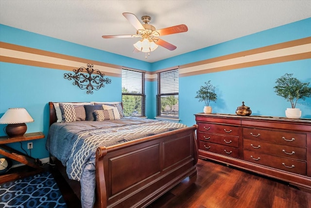 30300 Hackney Loop, Mount Dora, FL 32757 - bedroom featuring dark wood finished floors and ceiling fan