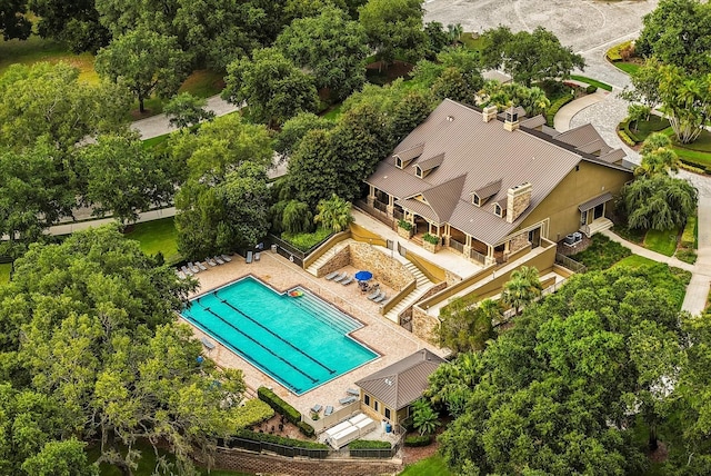 30300 Hackney Loop, Mount Dora, FL 32757 - view from above of property featuring a pool area