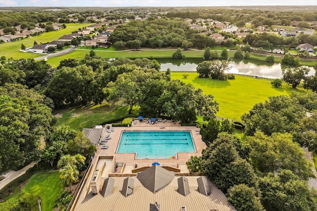 30300 Hackney Loop, Mount Dora, FL 32757 - bird's eye view of a nearby body of water and a pool area