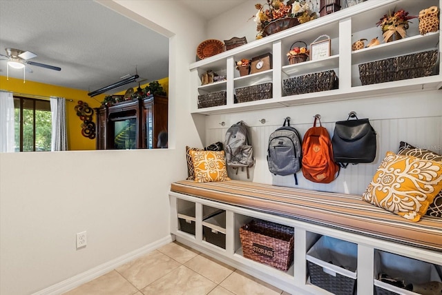 30300 Hackney Loop, Mount Dora, FL 32757 - mudroom featuring tile patterned flooring and ceiling fan