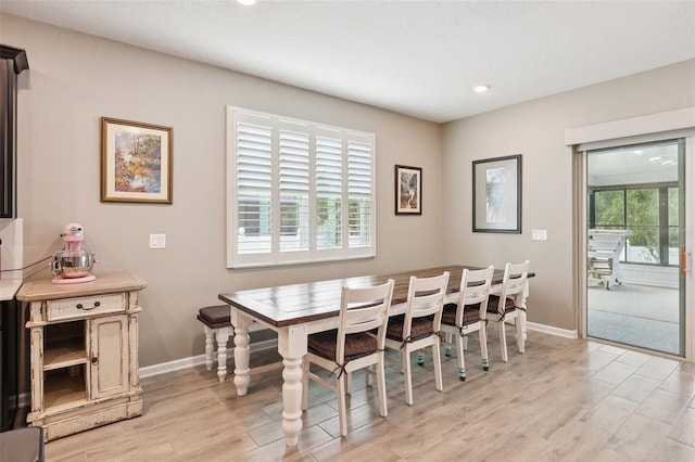 49 White Horse Way, Groveland, FL 34736 - dining area featuring light wood-style flooring and recessed lighting