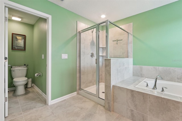 49 White Horse Way, Groveland, FL 34736 - bathroom featuring a bath, a shower stall, and tile patterned floors
