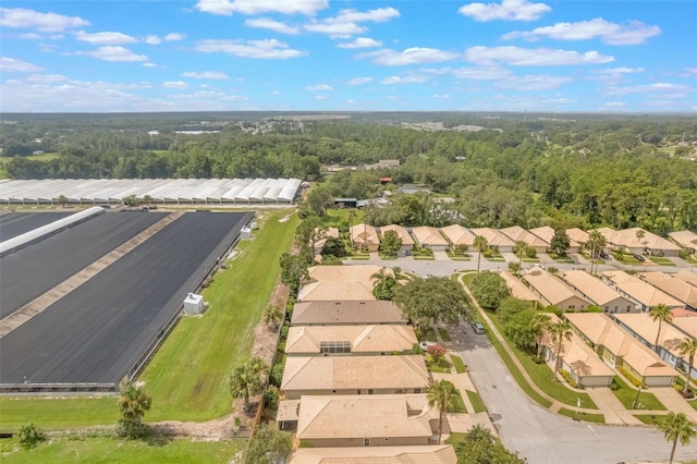 9015 Saint Andrews Way, Mount Dora, FL 32757 - aerial overview of property's location featuring nearby suburban area and a forest