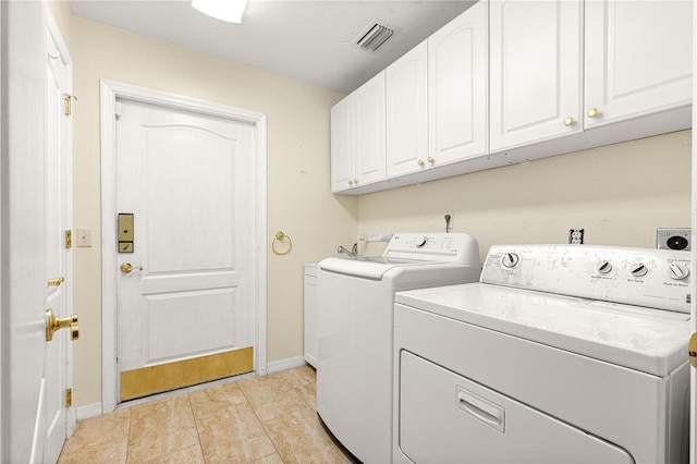 89 Palermo Pl, The Villages, FL 32159 - washroom with cabinet space, washing machine and dryer, and light tile patterned floors