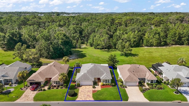 182 Palermo Pl, Lady Lake, FL 32159 - aerial perspective of suburban area featuring property boundaries highlighted