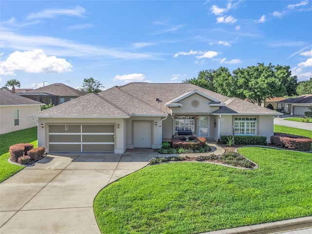11092 SE 174th Loop, Summerfield, FL 34491 - single story home featuring stucco siding, a front lawn, and an attached garage