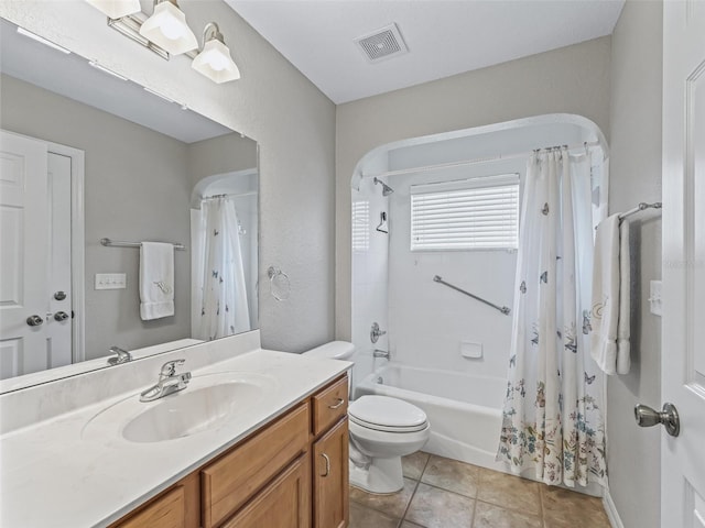 11092 SE 174th Loop, Summerfield, FL 34491 - full bath with vanity, shower / bathtub combination with curtain, and tile patterned floors