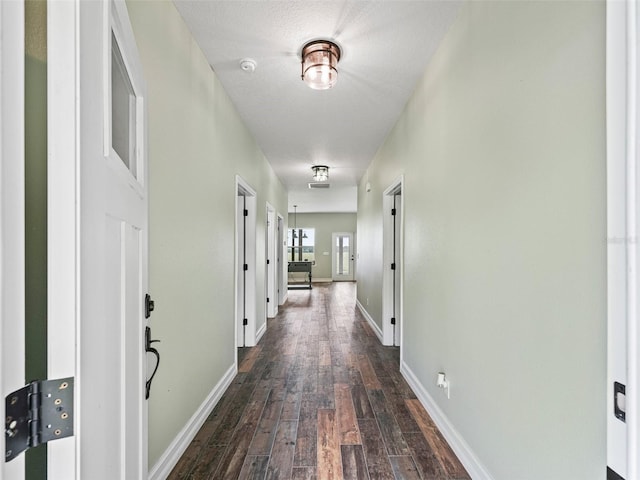 8567 Crk 635, Bushnell, FL 33513 - hallway featuring dark wood finished floors and baseboards